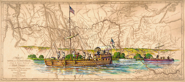 Lewis and Clark - Artist Brian Morger - Lewis and Clark Magnet