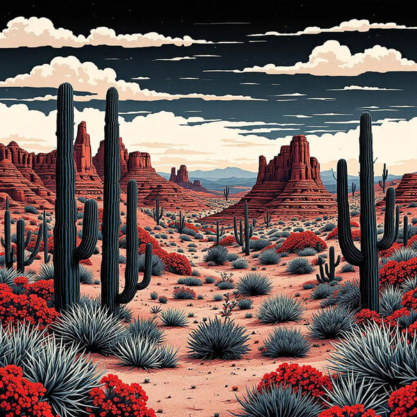 Aztec Scenery, New Mexico Landscape - Magnet