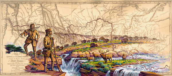 Lewis and Clark - Artist Brian Morger - Lewis and Clark Magnet