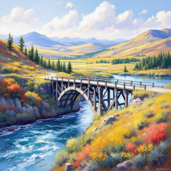 Bridge over the Yellowstone River, Yellowstone National Park - Magnet