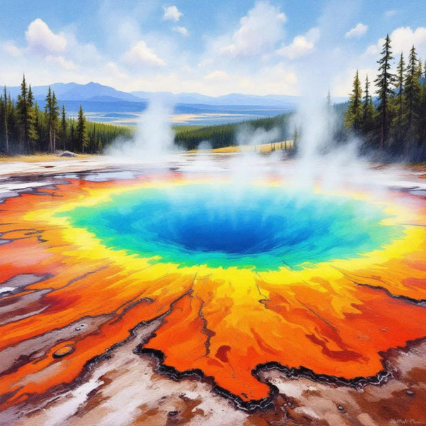 Yellowstone National Park, Geothermal Hot Pot - Magnet