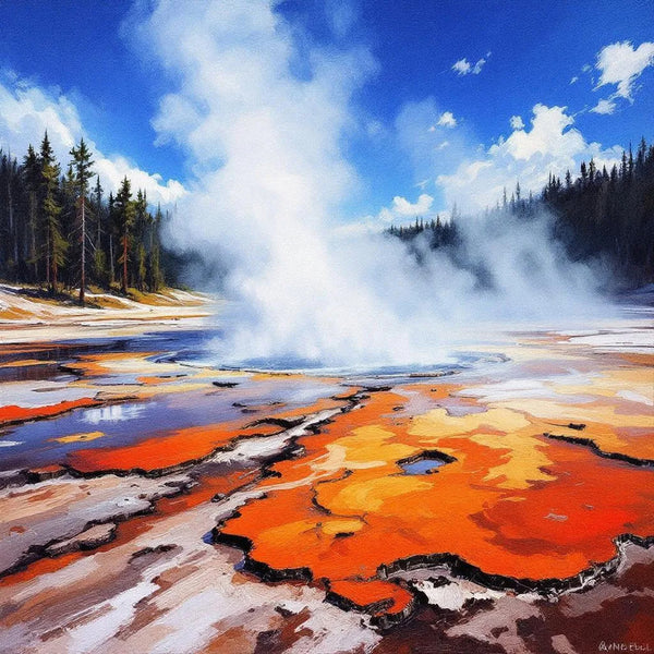 Yellowstone National Park, Geothermal Hot Pot - Magnet